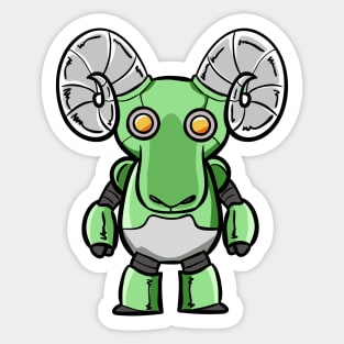 Aries robotic zodiac sign Sticker